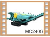 Crawler-mounted mini crusher MC240G