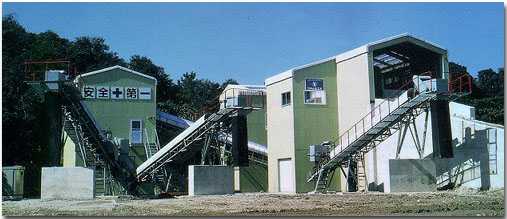 Stationary-type recycling plant